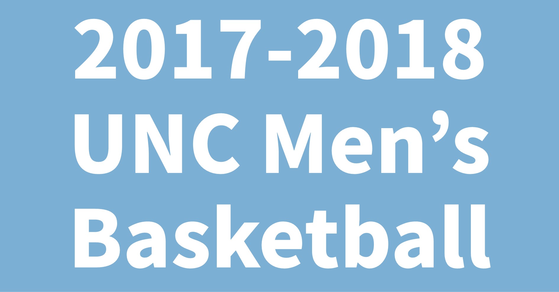 2017-2018 UNC Men's Basketball