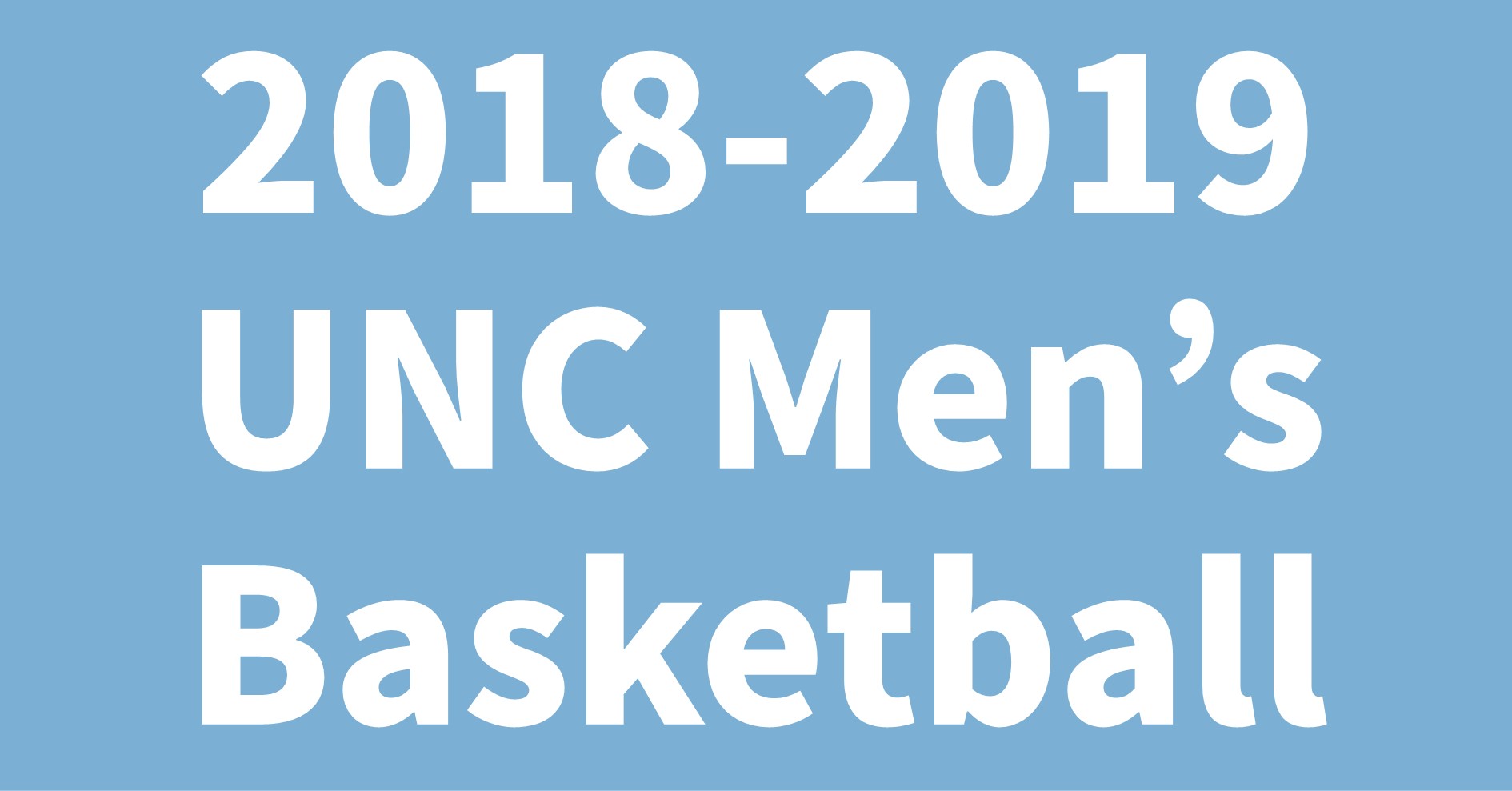 2018-2019 UNC Men's Basketball