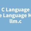 C Language Large Language Model llm.c