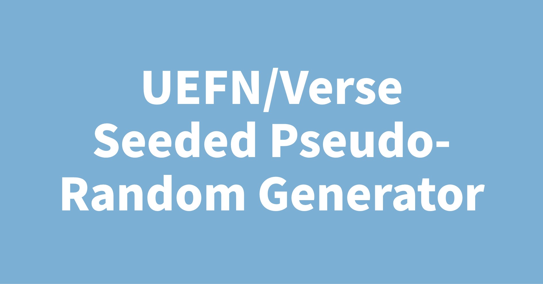 UEFN/Verse Seeded Pseudo-Random Generator